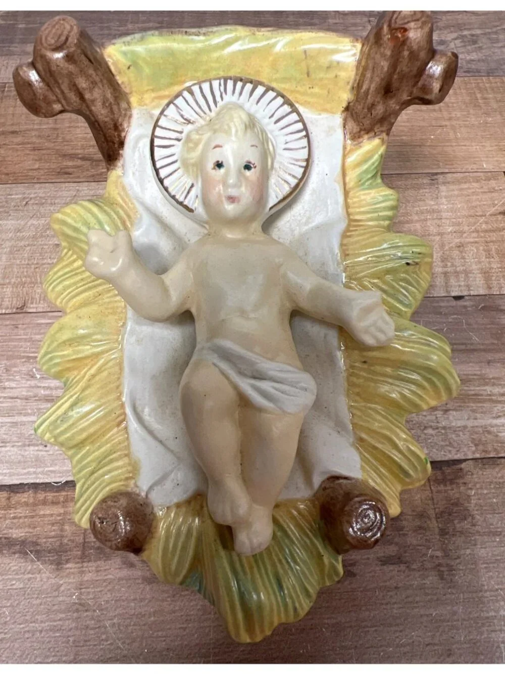 Vintage Nativity Baby Jesus Figurine Decor